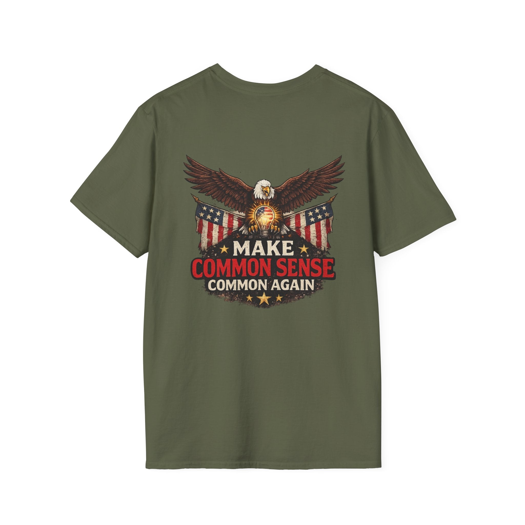 Make Common Sense Common Again – Patriotic Eagle T-Shirt 🇺🇸 - Americas RAGING Politics