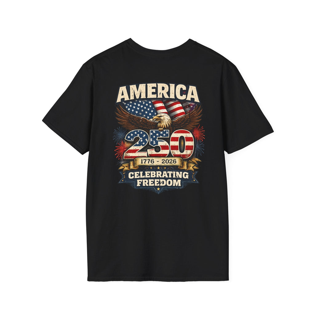 America 250 Patriotic Eagle T-Shirt — Celebrating Freedom 1776–2026 - Americas RAGING Politics