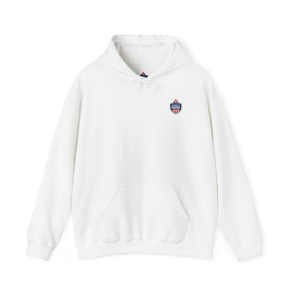 America 250th Anniversary Hoodie – Patriotic Eagle & Flags Sweatshirt - Americas RAGING Politics