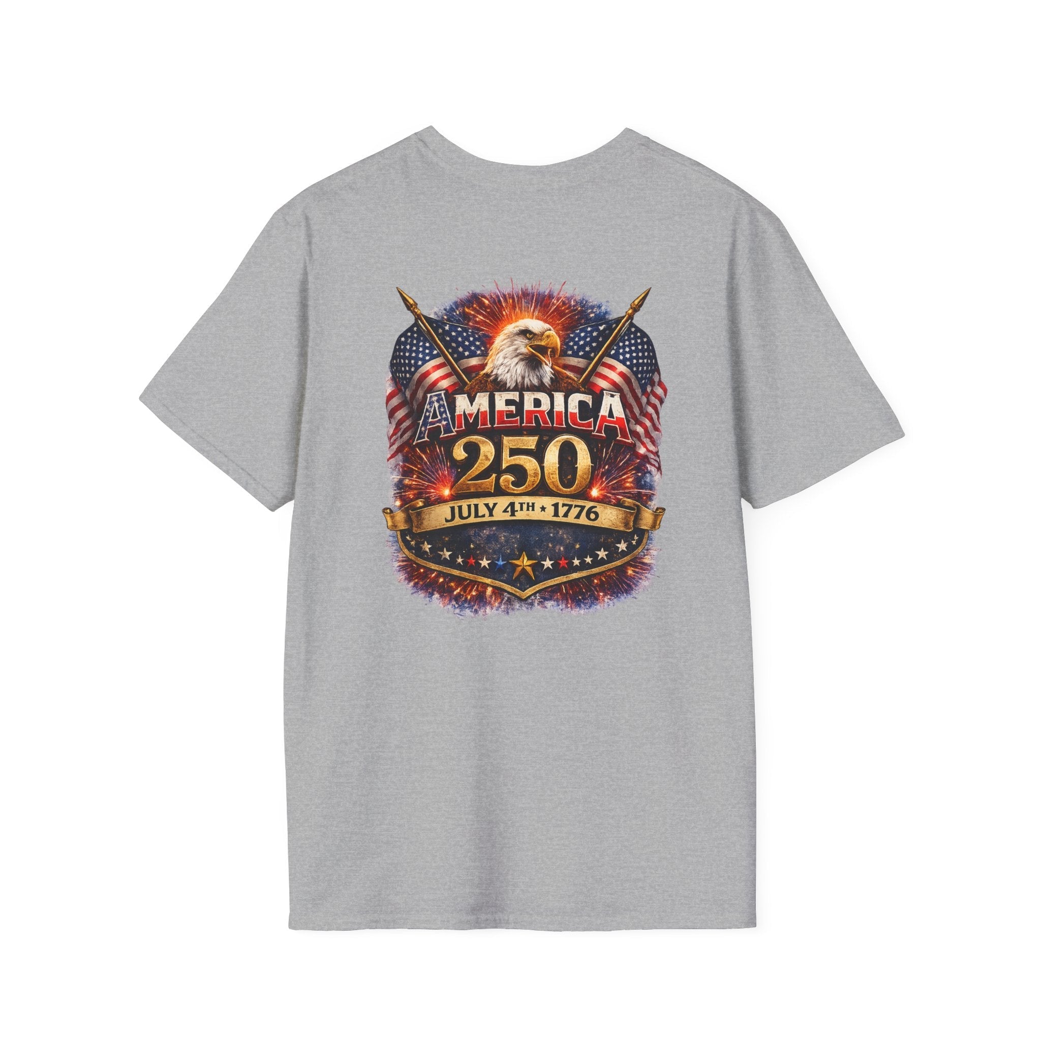 America 250 Patriotic Eagle T-Shirt — July 4th 1776 Flags Tee - Americas RAGING Politics
