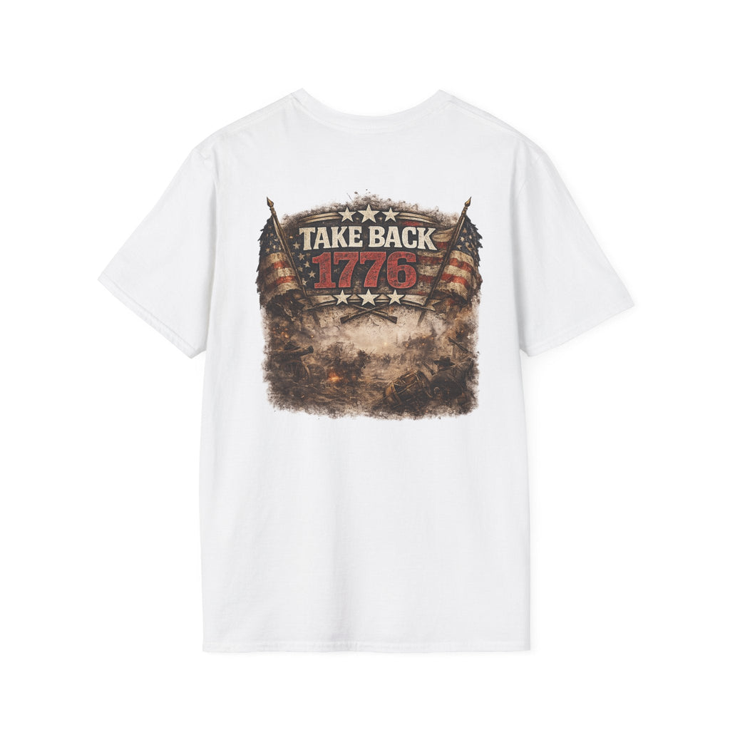 America’s Racing Shield T‑Shirt — Patriotic Motorsports Logo Tee - Americas RAGING Politics